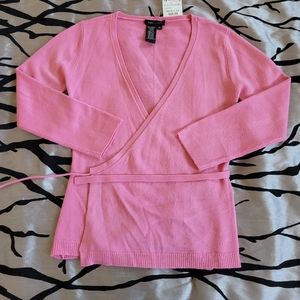 Pink BCBG Wraparound Sweater